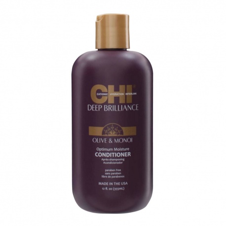CHI DEEP BRILLIANCE kondicionierius su alyvuogių ir Monoi aliejais sausiems, šiurkštiems, garbanotiems plaukams 355 ml