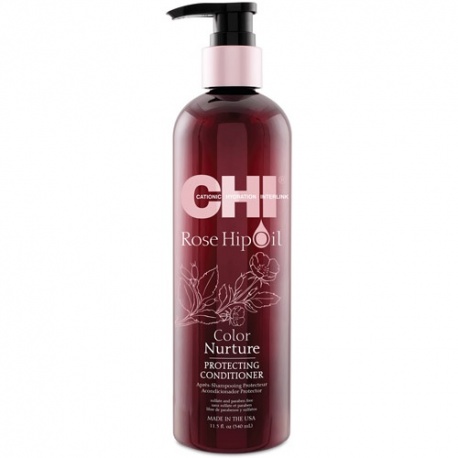 CHI ROSE HIP OIL kondicionierius dažytiems plaukams su erškėtuogių aliejumi 340 ml