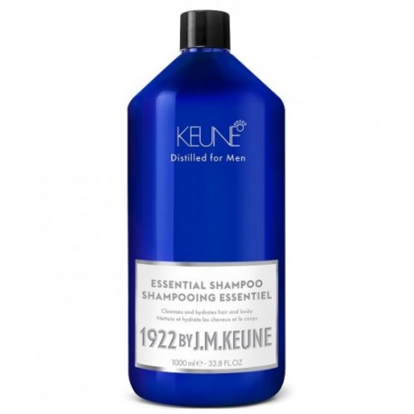 KEUNE 1922 BY J.M.KEUNE ESSENTIAL vyriškas švelniai valantis šampūnas plaukams ir kūnui 1000 ml