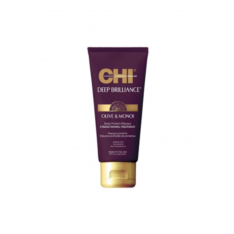CHI DEEP BRILLIANCE stiprinamoji proteinų kaukė su alyvuogių ir Monoi aliejais 237 ml