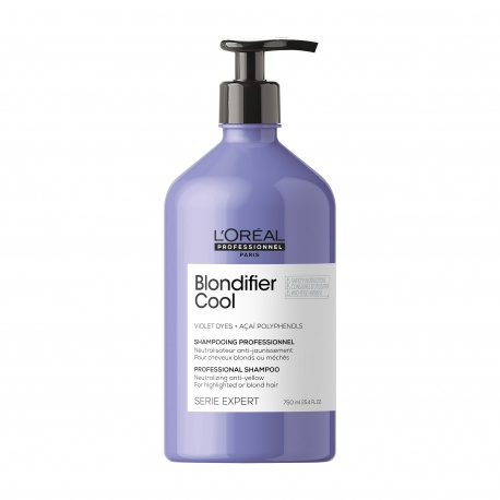 L'ORÉAL PROFESSIONNEL BLONDIFIER COOL šviesių plaukų šampūnas šaltiems plaukų tonams palaikyti 750 ml