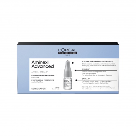 L'ORÉAL PROFESSIONNEL AMINEXIL ampulės nuo plaukų slinkimo 10x6ml