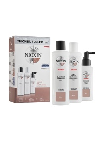 Nioxin SYS3 Care System Trial Kit Galvos odos ir plaukų priežiūros rinkinys dažytiems, nestipriai retėjantiems plaukams Small