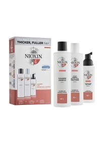 Nioxin SYS4 Care System Trial Kit Galvos odos ir plaukų priežiūros rinkinys dažytiems, stipriai retėjantiems plaukams Small